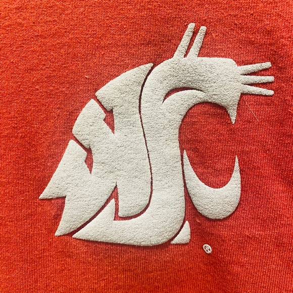 NWOT Washington State Univ. Cougars Small Tie Dye Long Sleeve Puffy Letter Shirt - Picture 3 of 3